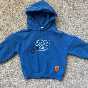 Zara Kids Blue Graphic Hoodie